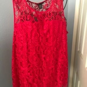 Red Lace Blouse
